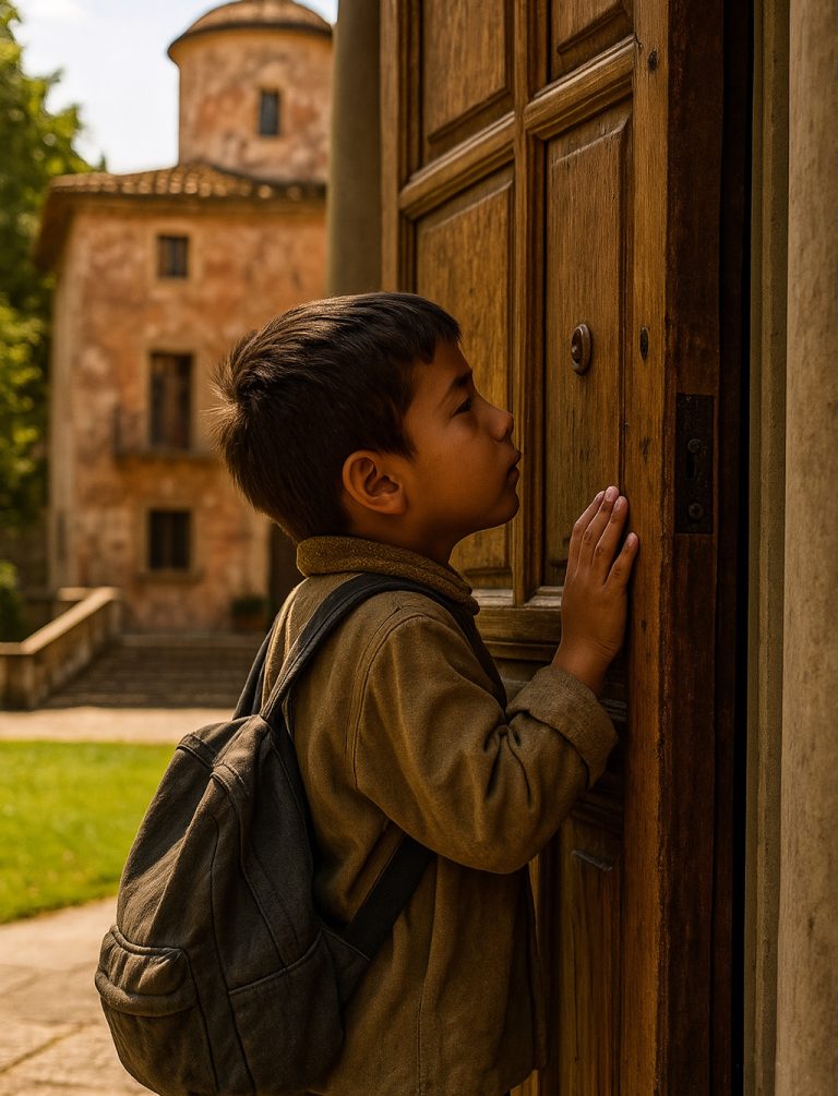Un niño sin rumbo y un padre roto por el dolor: el encuentro inesperado que transformó una vida… o quizá dos Llueve. No lo suficiente para hacer correr a la gente, pero sí lo justo para empapar la ropa, colarse por las rendijas del alma y acentuar esa tristeza que a veces flota en el aire de la ciudad los domingos por la tarde. /btv1